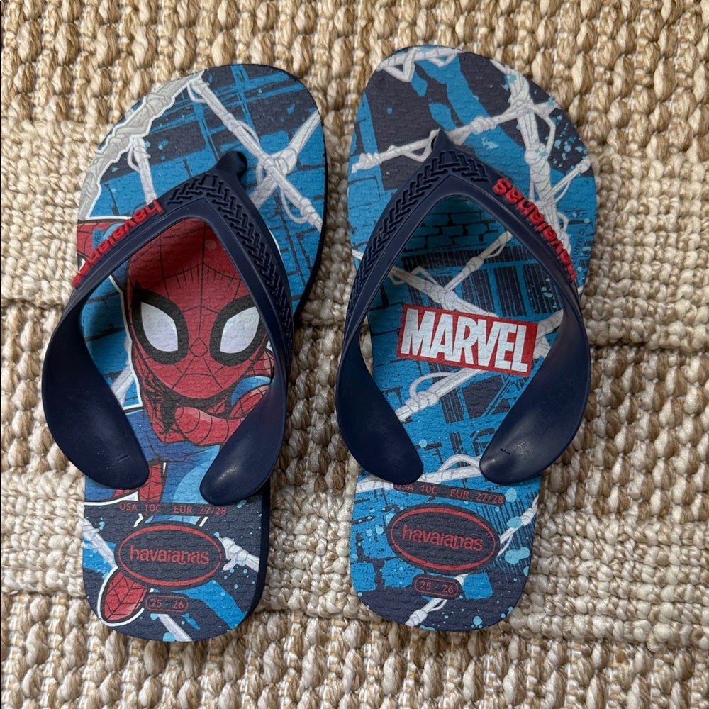 Havaianas Kids Marvel Spider-Man Blue Flip Flops